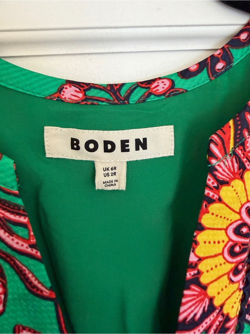 Boden Green Floral Maxi Dress with Paisley Pattern - Picture 4 of 6